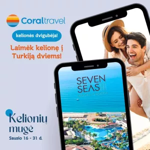 Baltic Clipper dovanoja saulėtas Coral Travel atostogas Turkijoje dviems!
